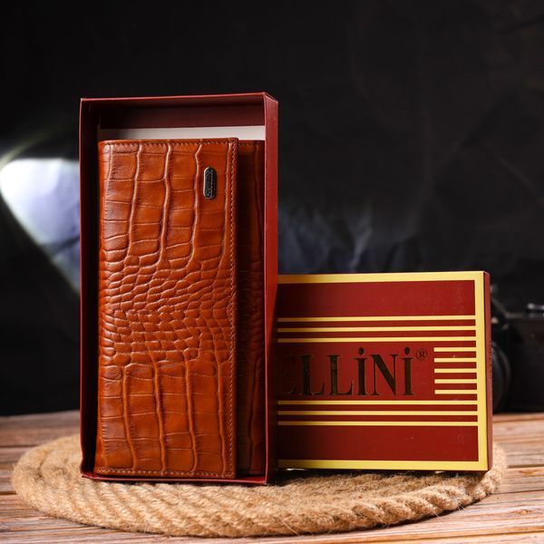 High-quality women's wallet with coin holder made of genuine textured leather CANPELLINI 21528 Red 21528 фото