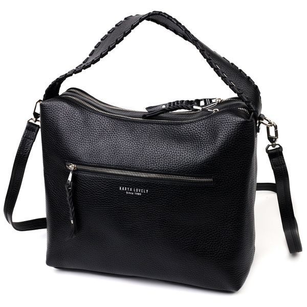 Large leather women's bag KARYA 20862 Black 20862 фото