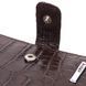 Compact men's wallet made of genuine leather with crocodile embossing KARYA 21386 Brown 21386 фото 3