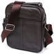 Practical men's leather shoulder bag Vintage 20458 Brown 20458 фото 2