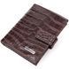 Compact men's wallet made of genuine leather with crocodile embossing KARYA 21386 Brown 21386 фото 1