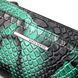 Лакированный женский горизонтальный кошелек из натуральной кожи под рептилию KARYA 21091 Зеленый 21091 фото 3