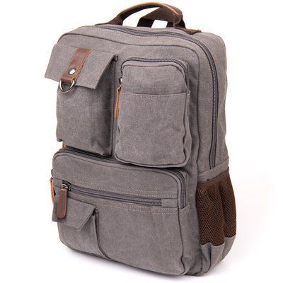 Unisex textile travel backpack Vintage 20618 Gray 20618 фото