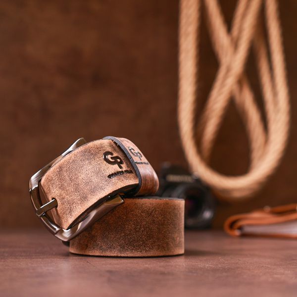 Men's belt Grande Pelle 11067 Brown 11067 фото