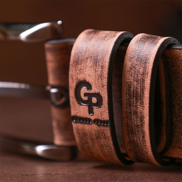 Men's belt Grande Pelle 11067 Brown 11067 фото