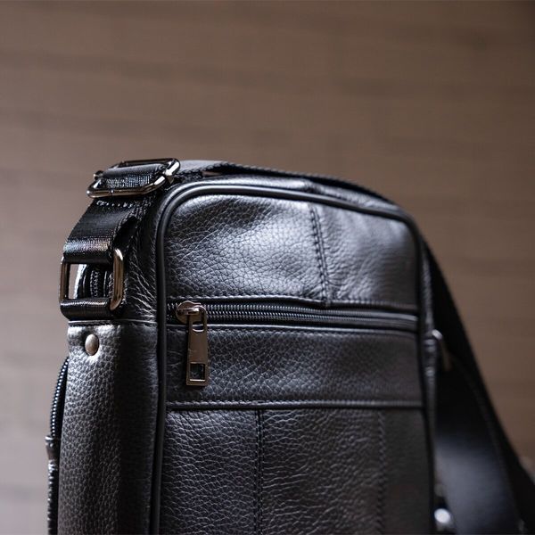 Men's compact leather bag Vintage 14909 Black 14909 фото