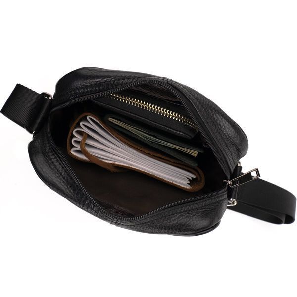 Men's compact leather bag Vintage 14909 Black 14909 фото