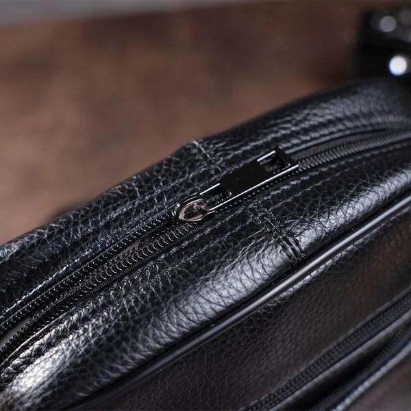 Men's compact leather bag Vintage 14909 Black 14909 фото