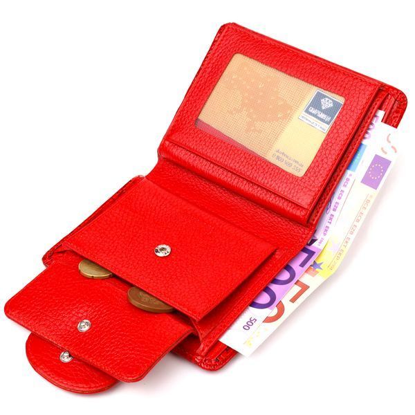 Patented vertical women's wallet made of genuine leather with crocodile embossing CANPELLINI 21681 Red 21681 фото