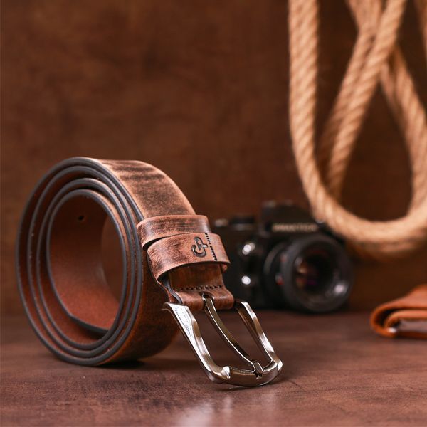 Men's belt Grande Pelle 11067 Brown 11067 фото