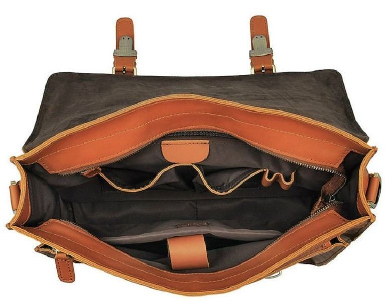 Кожаный портфель матовый Vintage 14937 Рыжий 14937 фото