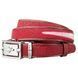 Thin automatic belt STINGRAY LEATHER 18650 made of genuine stingray leather Burgundy 18650 фото 1
