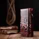 Яркий женский горизонтальный кошелек из натуральной кожи под рептилию KARYA 21092 Красный 21092 фото 8