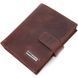Small men's wallet in vintage leather KARYA 21387 Brown 21387 фото 1