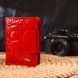 Patented vertical women's wallet made of genuine leather with crocodile embossing CANPELLINI 21681 Red 21681 фото 6