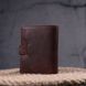 Small men's wallet in vintage leather KARYA 21387 Brown 21387 фото 9