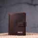 Small men's wallet in vintage leather KARYA 21387 Brown 21387 фото 8