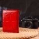 Patented vertical women's wallet made of genuine leather with crocodile embossing CANPELLINI 21681 Red 21681 фото 7