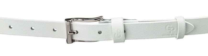 Women's thin belt GRANDE PELLE 11253 White 11253 фото