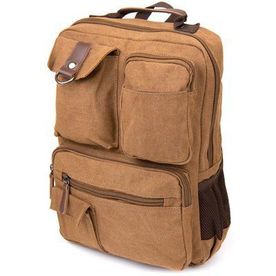 Unisex textile travel backpack Vintage 20619 Brown 20619 фото