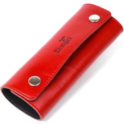Stylish women's leather key holder Shvigel 16530 Red 16530 фото