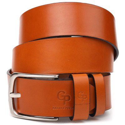 Luxury belt for men made of genuine leather Grande Pelle 21473 Red 21473 фото