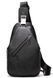 Men's sling crossbody bag in grained leather Vintage 20249 Black 20249 фото 1