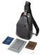 Men's sling crossbody bag in grained leather Vintage 20249 Black 20249 фото 2