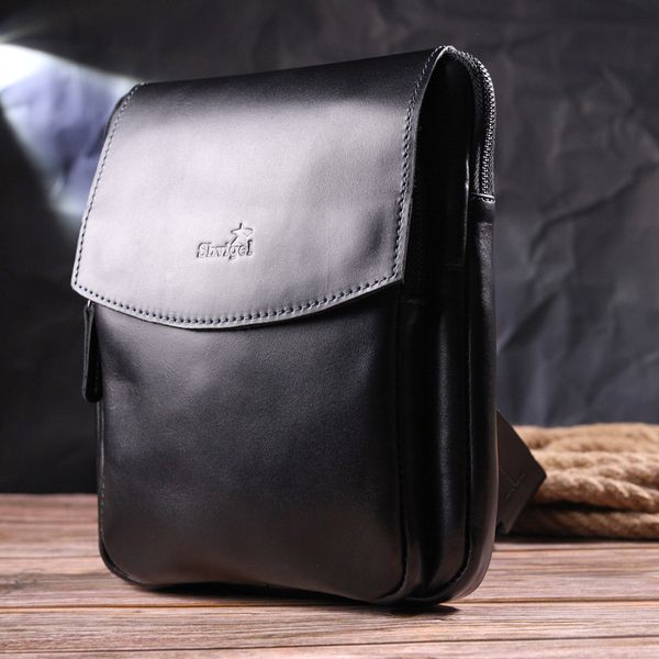 Men's bag made of smooth genuine leather SHVIGEL 18721 Black 18721 фото