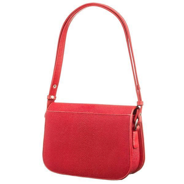 Women's bag STINGRAY LEATHER 18500 made of genuine stingray leather Red 18500 фото