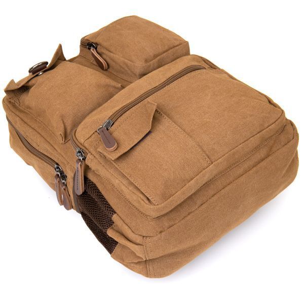 Unisex textile travel backpack Vintage 20619 Brown 20619 фото