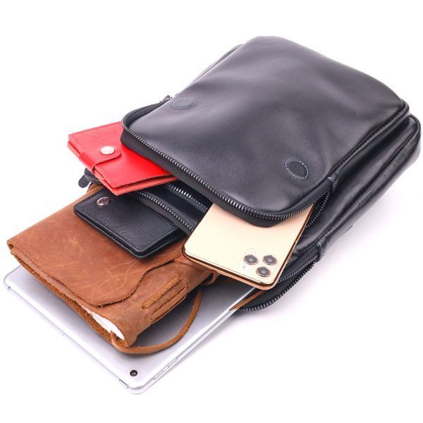 Men's bag made of smooth genuine leather SHVIGEL 18721 Black 18721 фото