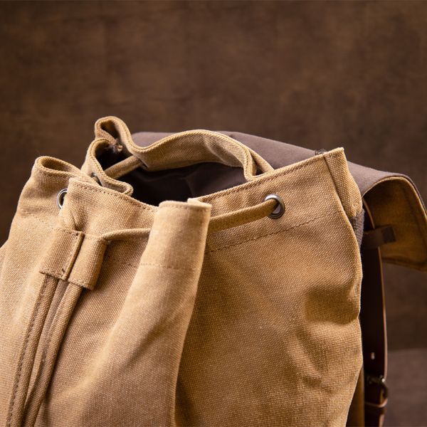 Unisex textile travel backpack Vintage 20610 Brown 20610 фото