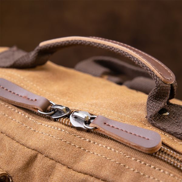 Unisex textile travel backpack Vintage 20619 Brown 20619 фото