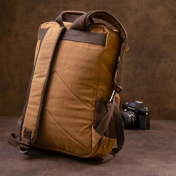 Unisex textile travel backpack Vintage 20619 Brown 20619 фото