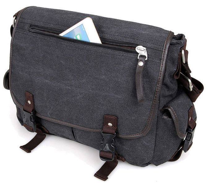 Men's bag Vintage 14413 textile Gray 20278 фото