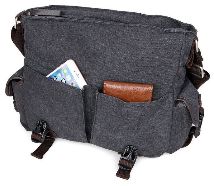 Men's bag Vintage 14413 textile Gray 20278 фото