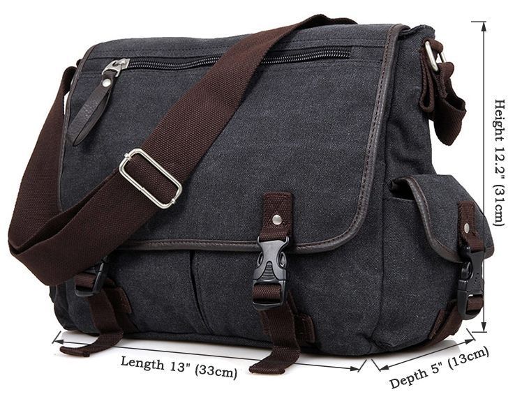 Men's bag Vintage 14413 textile Gray 20278 фото