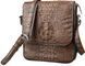 Men's bag CROCODILE LEATHER 18262 made of genuine crocodile leather Brown 18262 фото 1