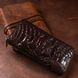 Men's clutch CROCODILE LEATHER 18273 made of genuine crocodile leather Brown 18273 фото 9