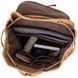 Unisex textile travel backpack Vintage 20610 Brown 20610 фото 3