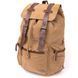 Unisex textile travel backpack Vintage 20610 Brown 20610 фото 1