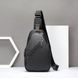 Men's sling crossbody bag in grained leather Vintage 20249 Black 20249 фото 7