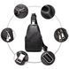 Men's sling crossbody bag in grained leather Vintage 20249 Black 20249 фото 3