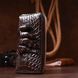 Men's clutch CROCODILE LEATHER 18273 made of genuine crocodile leather Brown 18273 фото 7