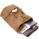 Unisex textile travel backpack Vintage 20610 Brown 20610 фото 6