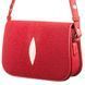 Women's bag STINGRAY LEATHER 18500 made of genuine stingray leather Red 18500 фото 1
