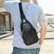 Men's sling crossbody bag in grained leather Vintage 20249 Black 20249 фото 6