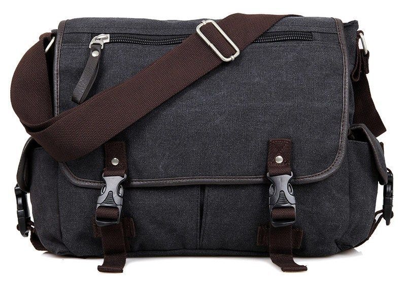 Men's bag Vintage 14413 textile Gray 20278 фото