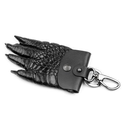 Брелок CROCODILE LEATHER 18228 из натуральной кожи крокодила Черный 18228 фото